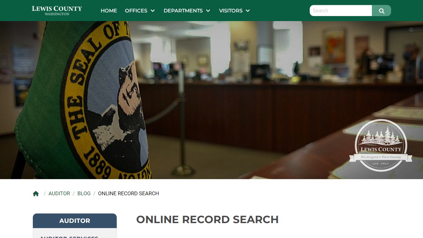 ONLINE RECORD SEARCH - Lewis County, Washington